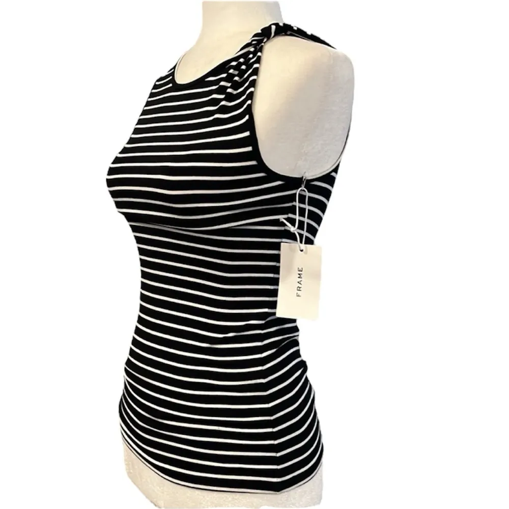 Nwt Frame knot shoulder striped tank top - Image 3