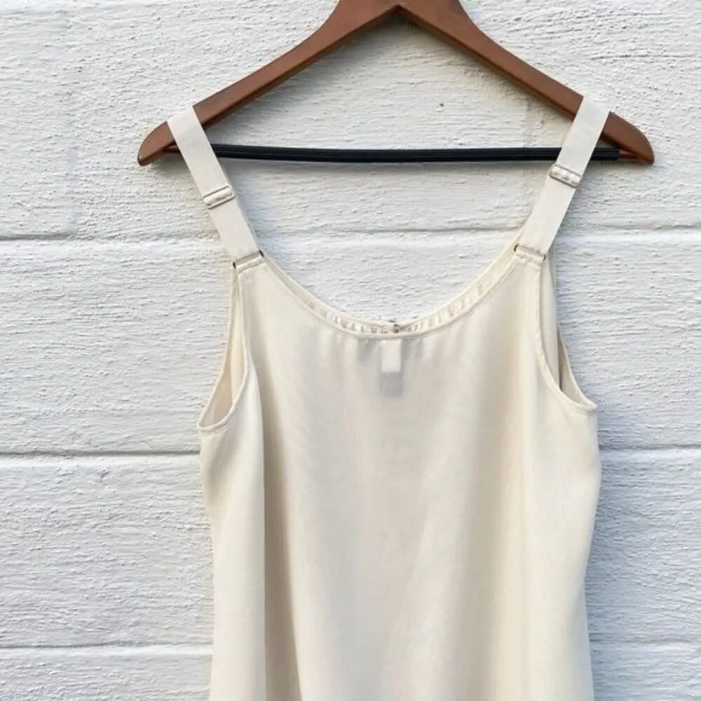Tank Top Size 18 Keyhole Chest Chiffon Beige Top 1X - Image 4