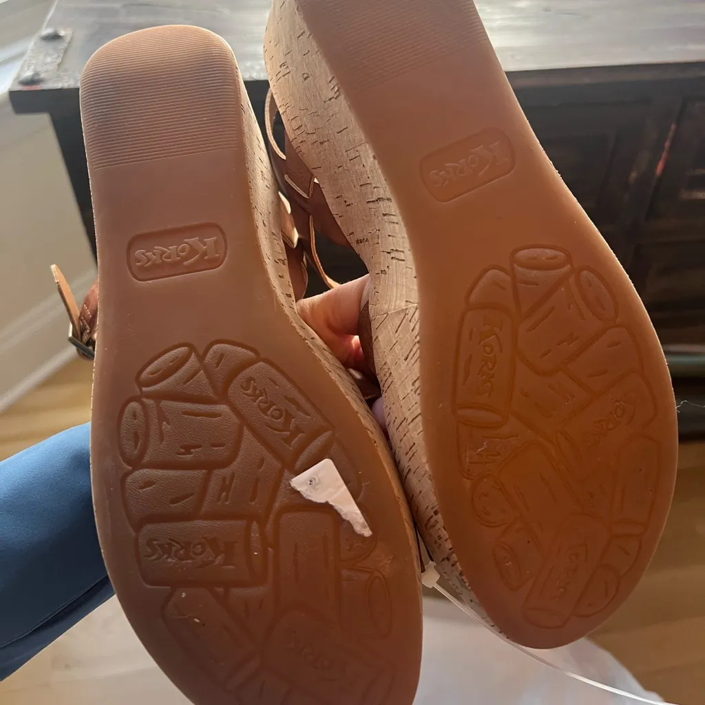 Korks denica wedge sandals size 10 - Image 9