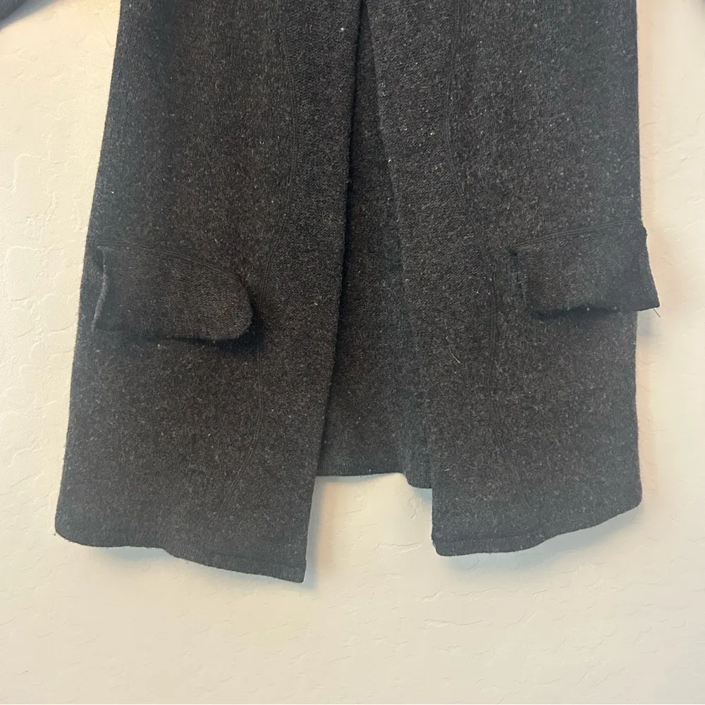 Soft Surroundings black 100% merino wool cardigan sweater coat with sequins med - Image 6