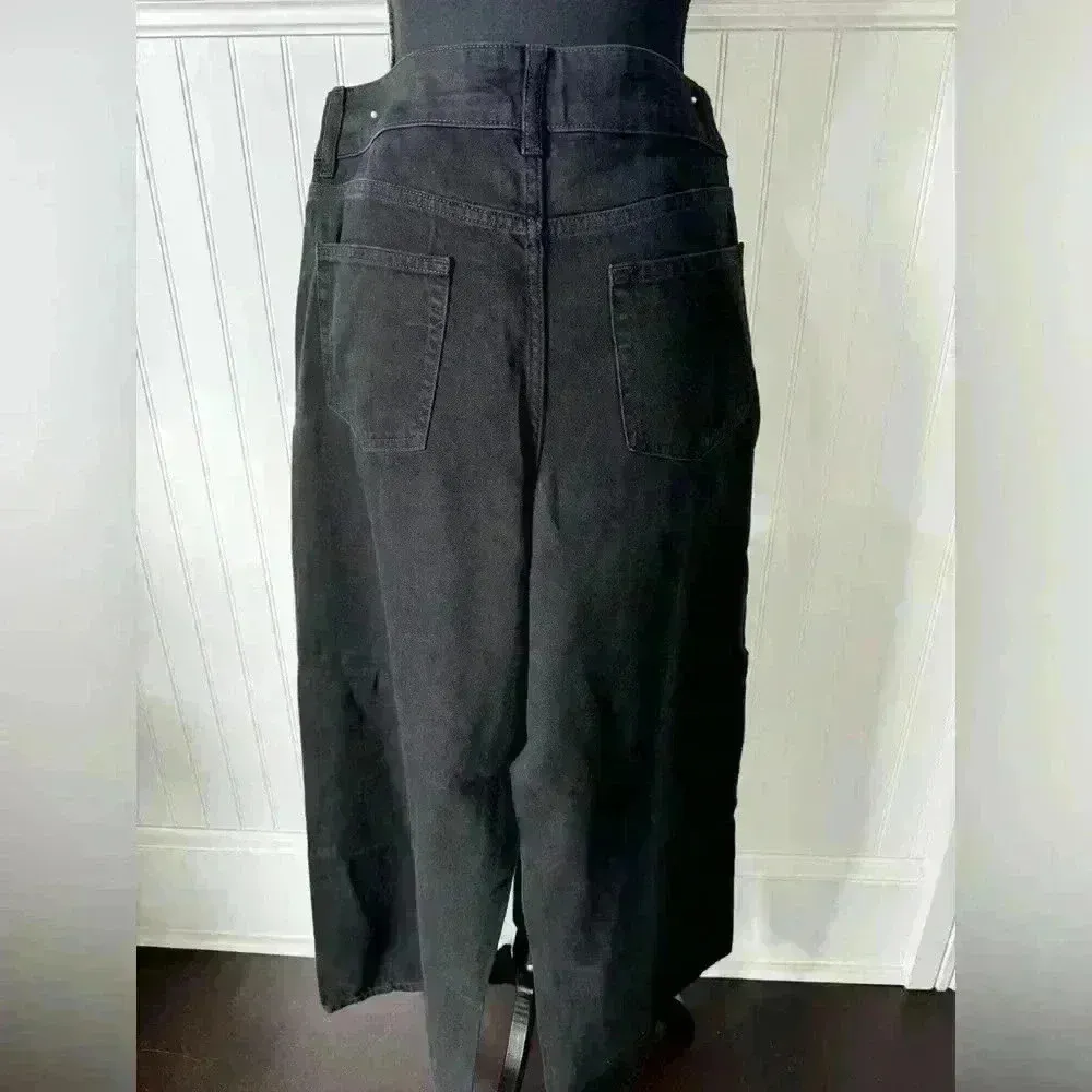 NWT Gap Mid Rise UltraSoft Baggy Wide Leg Jeans~ Black ~ 12 /31 - Image 6