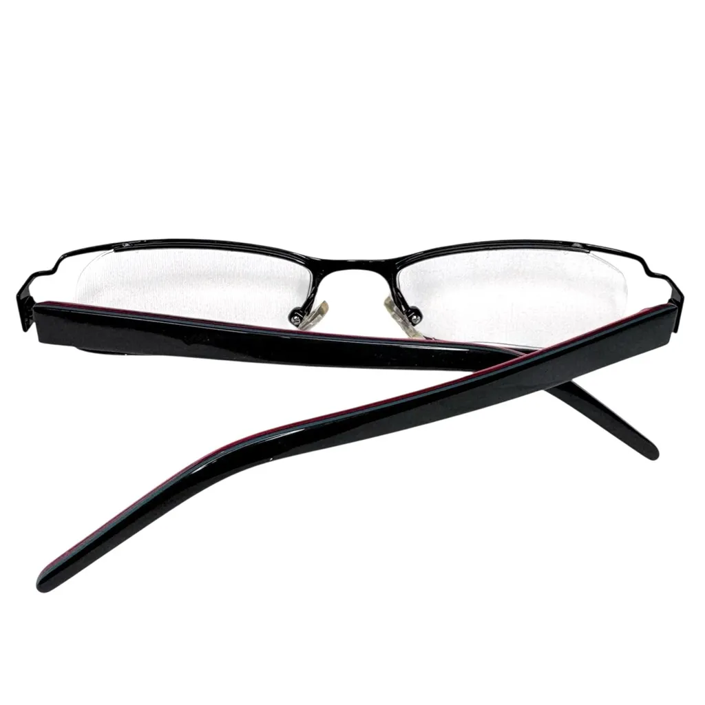 Michael Stars Ambitious Black & Pink Eyeglass Frames - Image 2