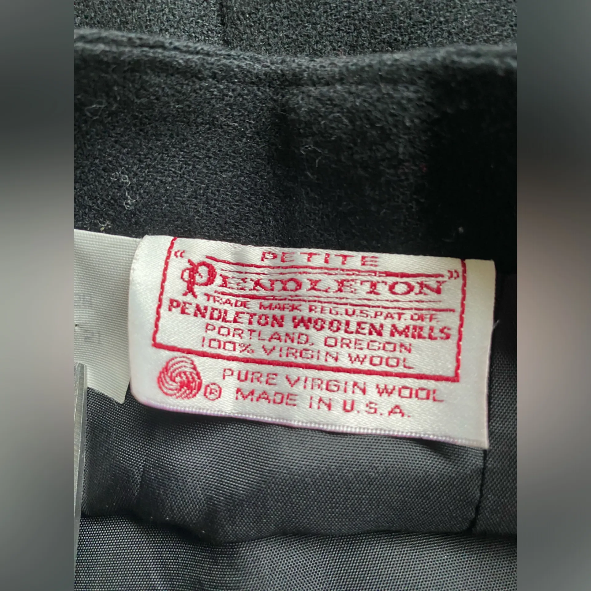 VTG 100% Pure Virgin Wool Pendleton Lined Knee Length Midi Skirt - Image 2