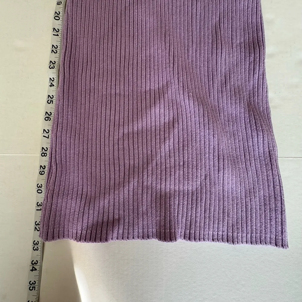 NWT Michael Costello X Revolve Amari Ribbed dress light purple medium - Image 11