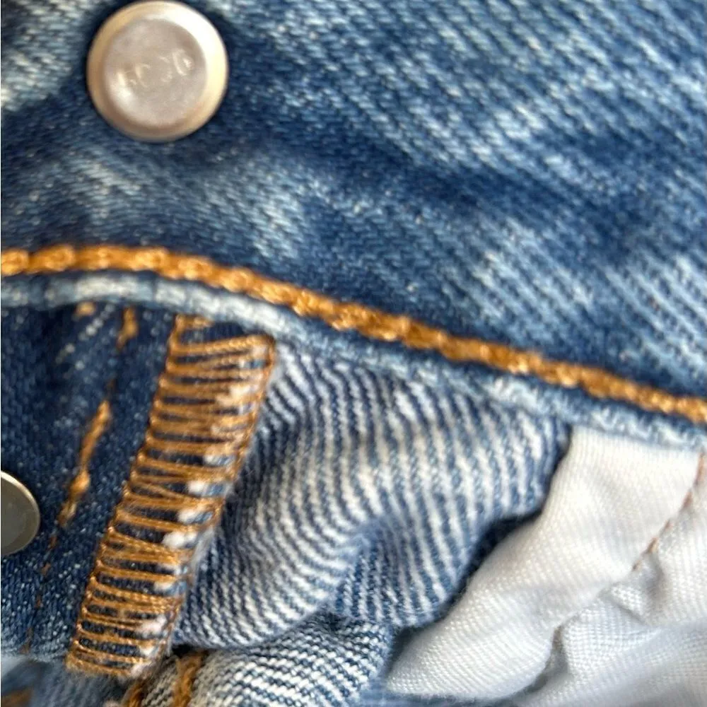 Levi’s 501 Original Distressed Button Fly Straight Leg Jeans Size 25 - Image 4
