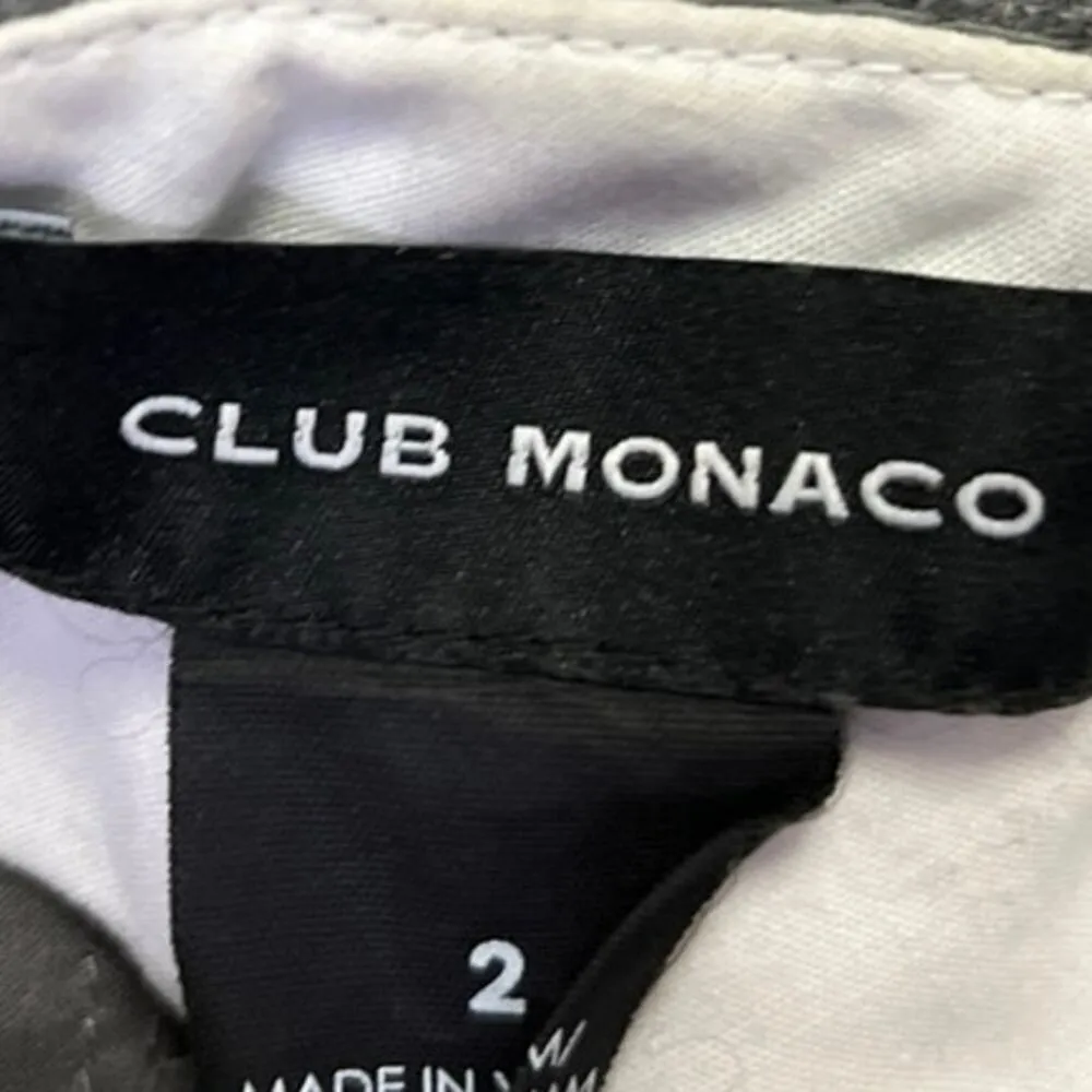 Club Monaco Women's Gray Black Colorblock High Waisted Trouser Casual Pants Sz 2 - Image 4