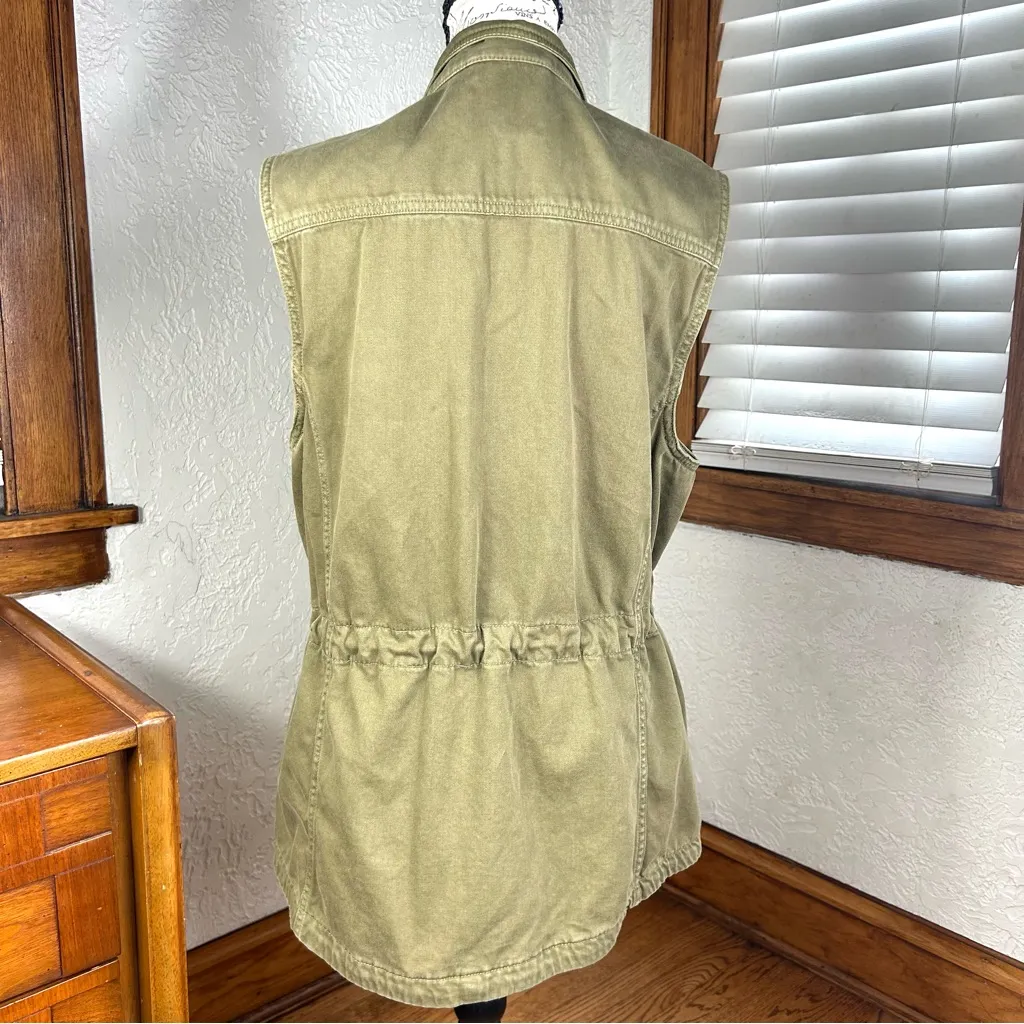 LUCKY BRAND Hunter Green Military Style Outdoor Utility Sleeveless Vest Size M - Image 5