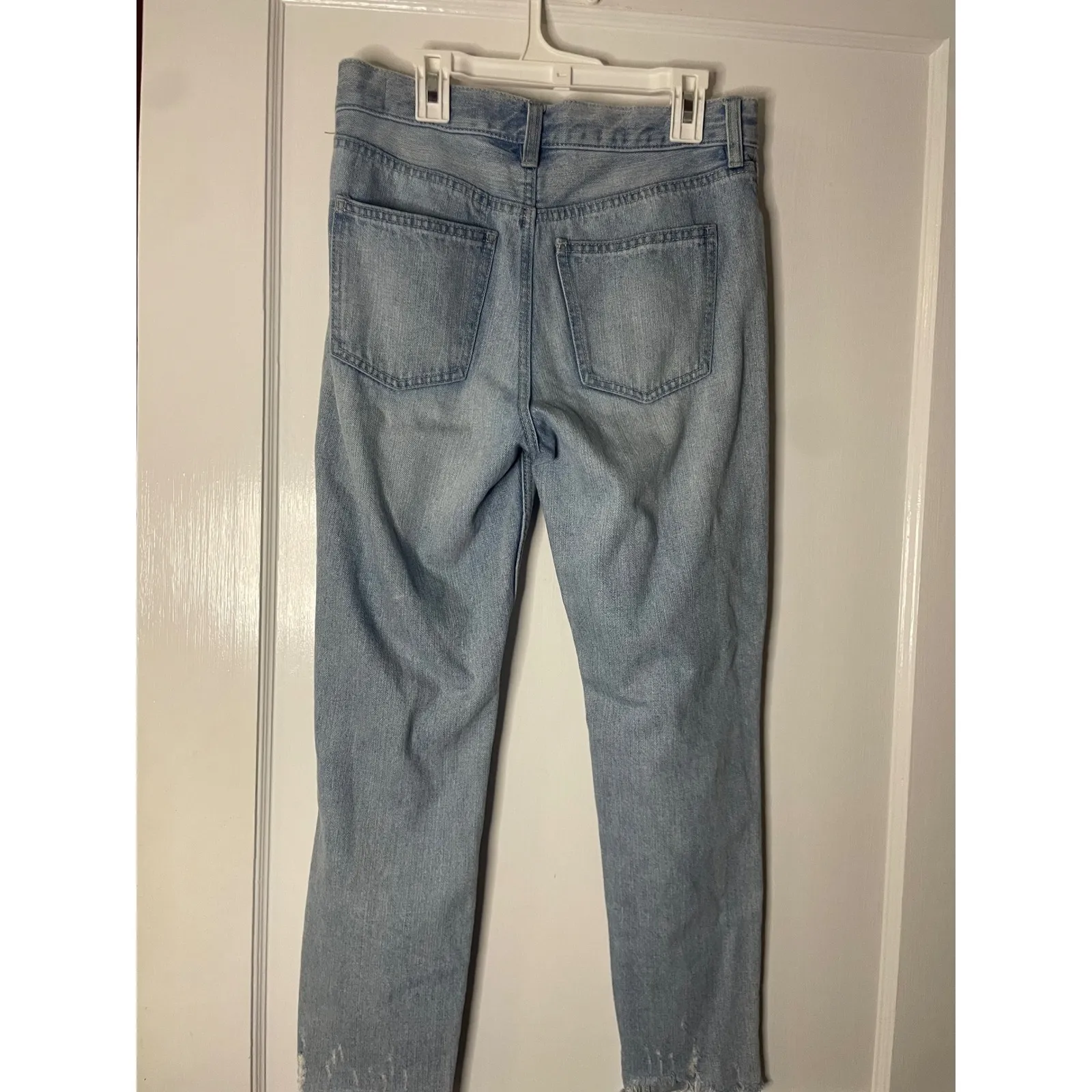 We The Free Distressed‎ Light Wash High Rise Button Fly Jeans - Image 2