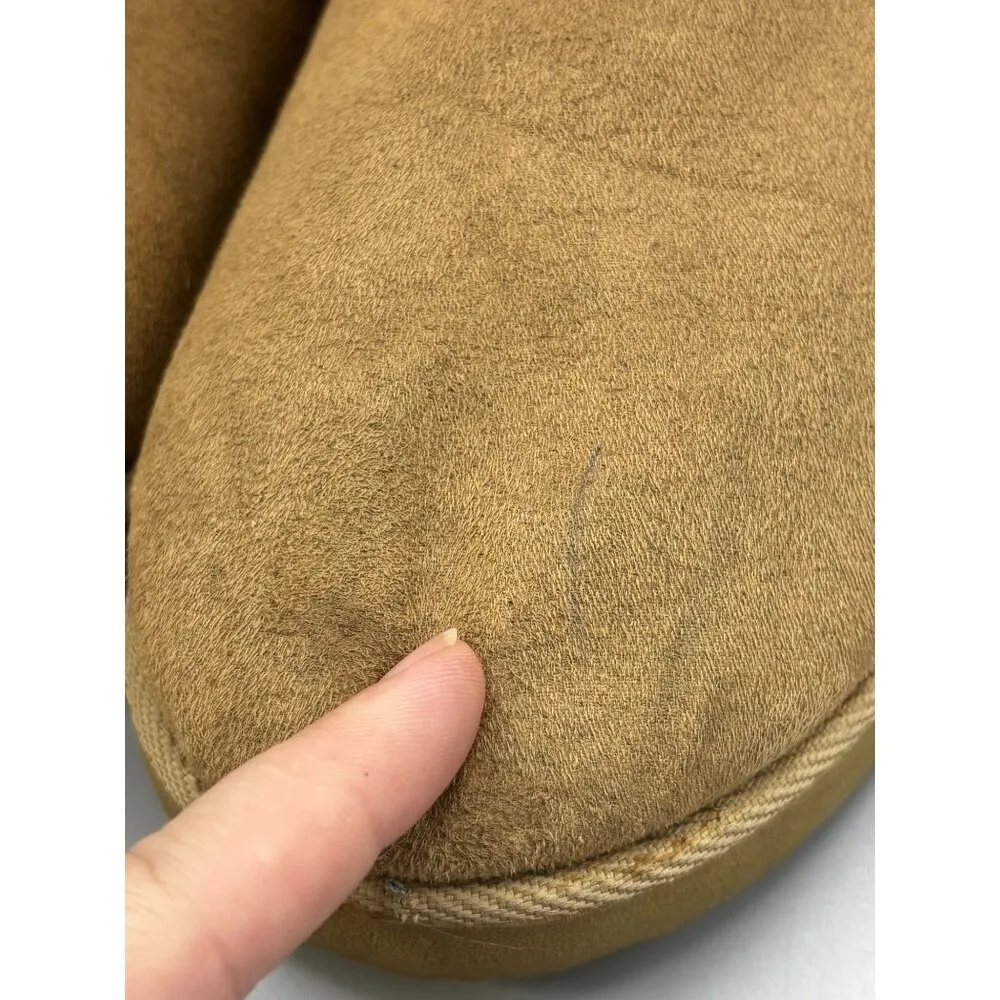 AIRWALK Classic Tall Faux Sheepskin Suede Winter Boots Tan Women 8.5 - Image 4