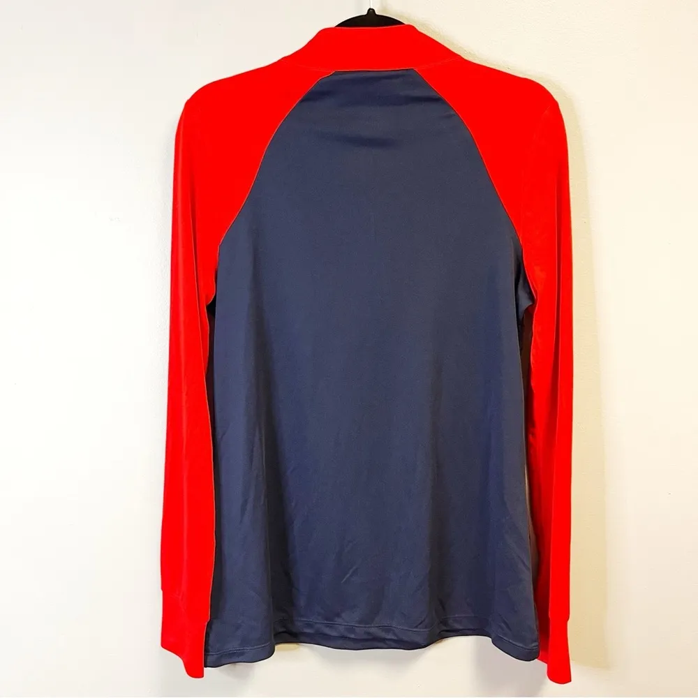 MLB Boston Red Sox Ladies 1/4 Zip Pullover Sz L NWT Navy Blue w/ Chest Logo Size L - Image 8