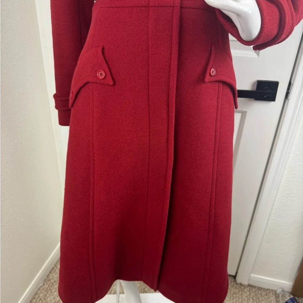MaxMara Red Wool Coat - Image 8