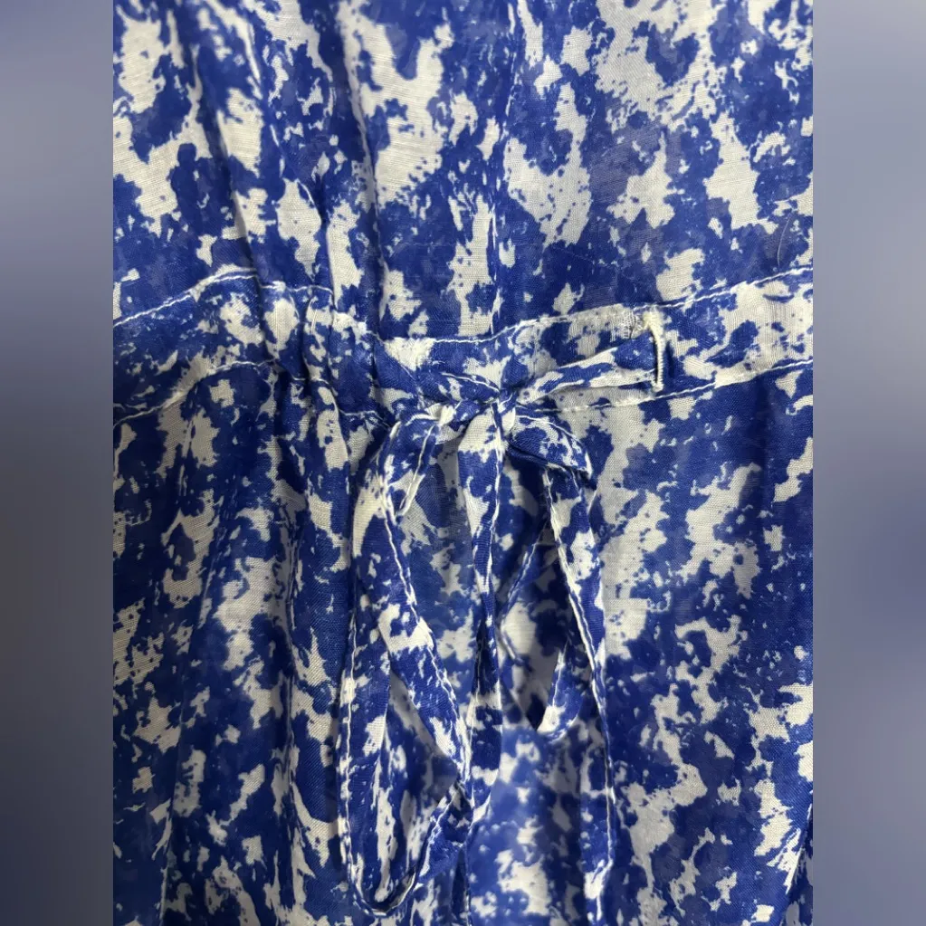 Echo OS XL Lightweight Cotton Blue and Teal Tunic Top - Image 3