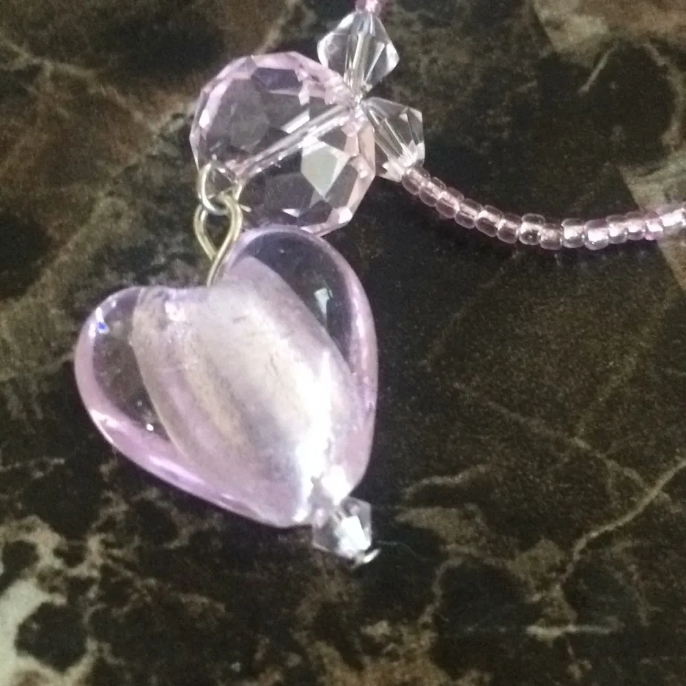 𝅺New pink crystal necklace and earring set - Image 2