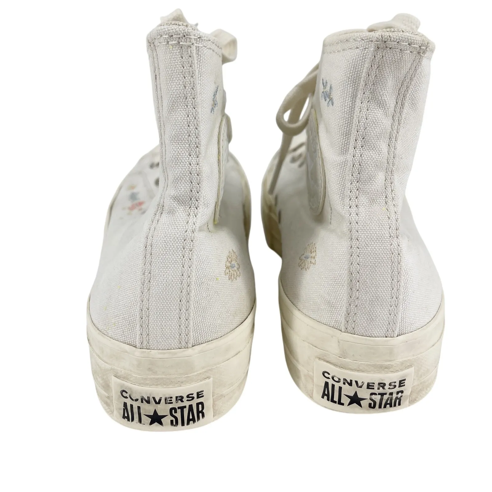 Converse Chuck Taylor All Star Lift Platform Embroidered Floral Women's Size 9.5 - Image 6