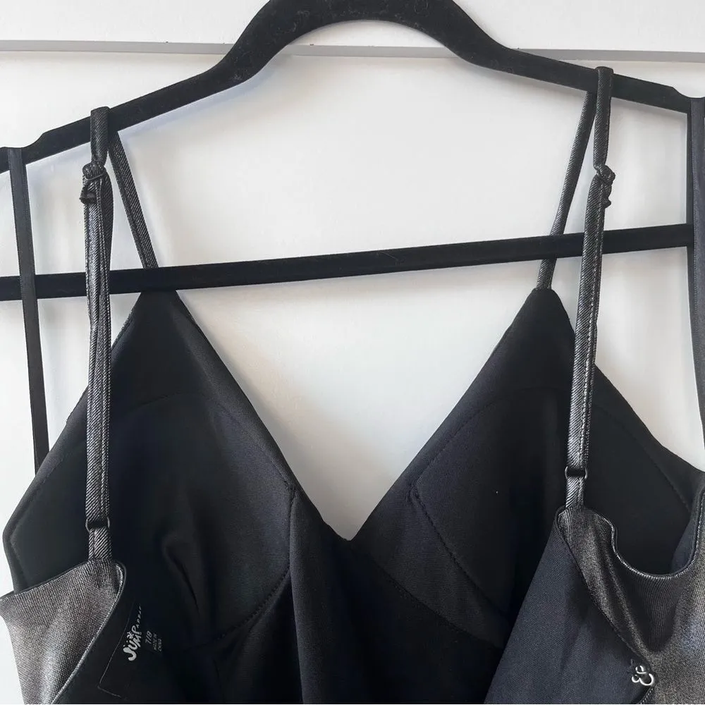 Jump Apparel Metallic Wrap Mini Dress Size 7/8 - Image 3