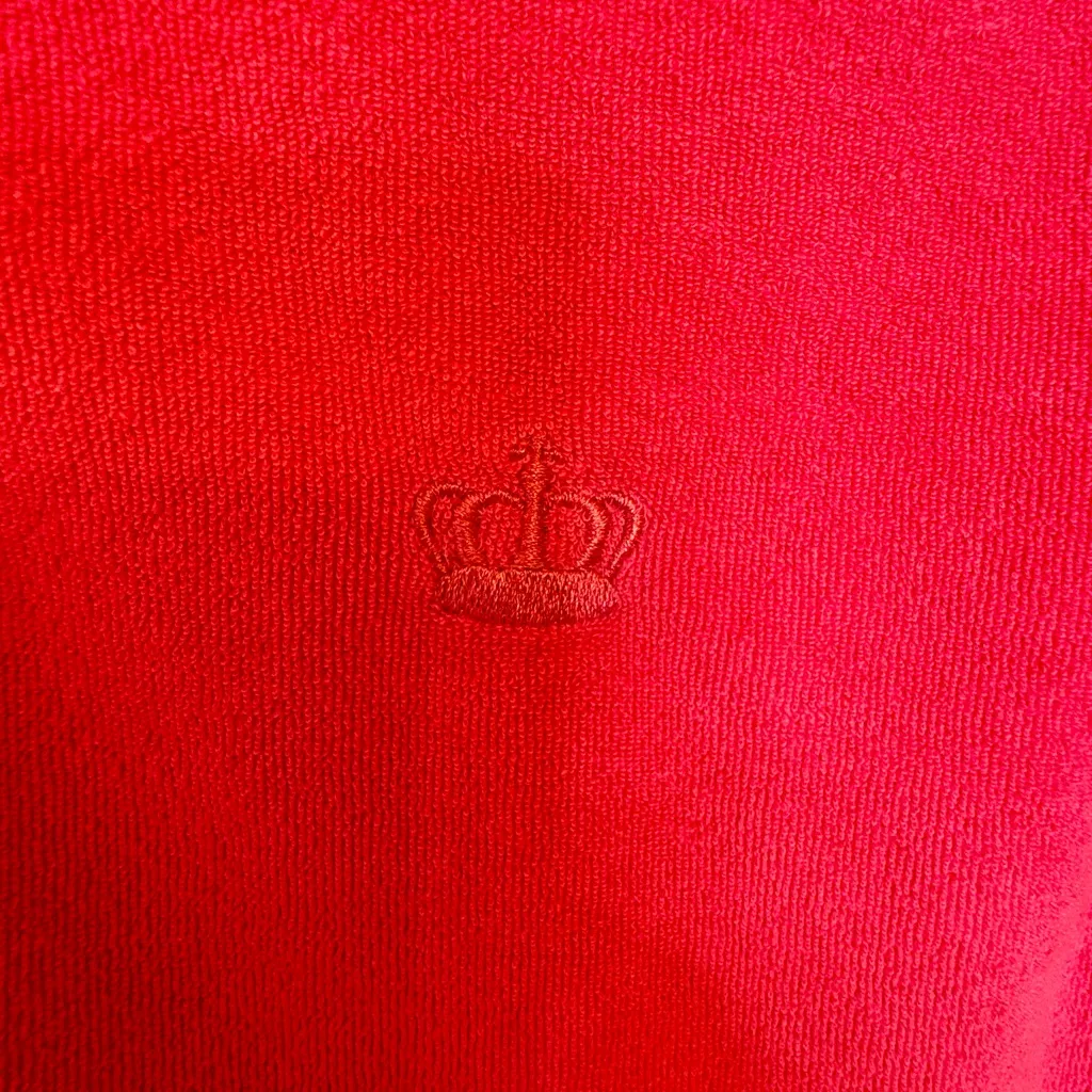 Juicy Couture Hot Pink Velour Zip Up Y2K Revival Track Jacket Small - Image 7
