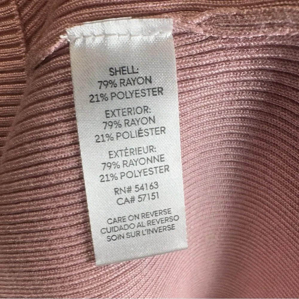 Calvin Klein Jeans dusty rose mock neck ribbed knit sweater size large NWT - Image 7