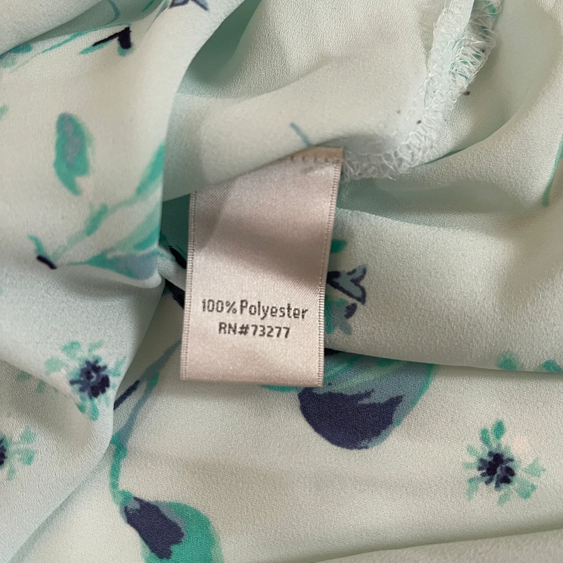 Mint Green Floral Pleated Sheer Blouse - Image 10