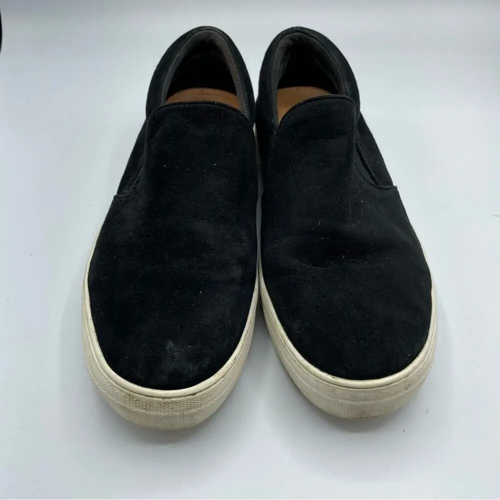 Steve Madden Black Suede Platform Slip On Sneakers Womens 9 Classic Flats Shoes - Image 7
