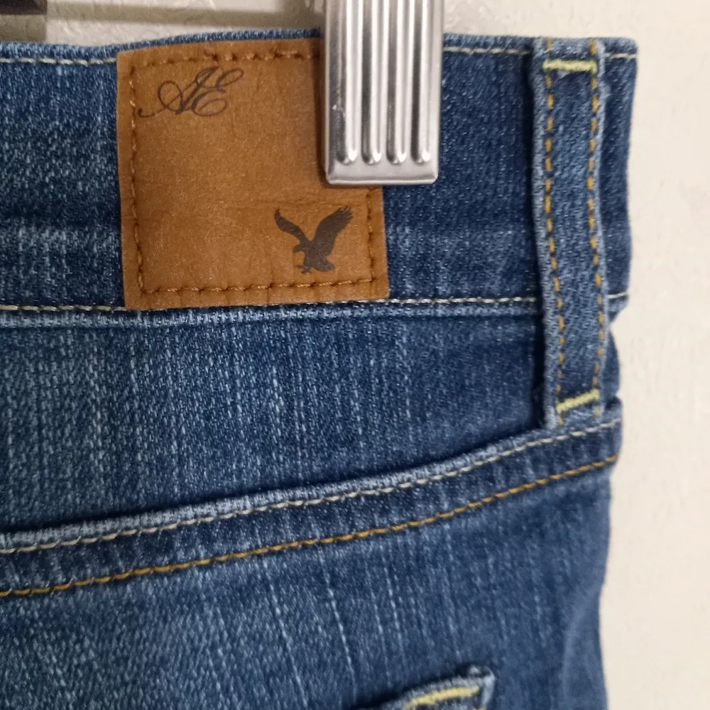 American Eagle 12 33 Jeans Shorts Dark Wash Stretch - Image 2