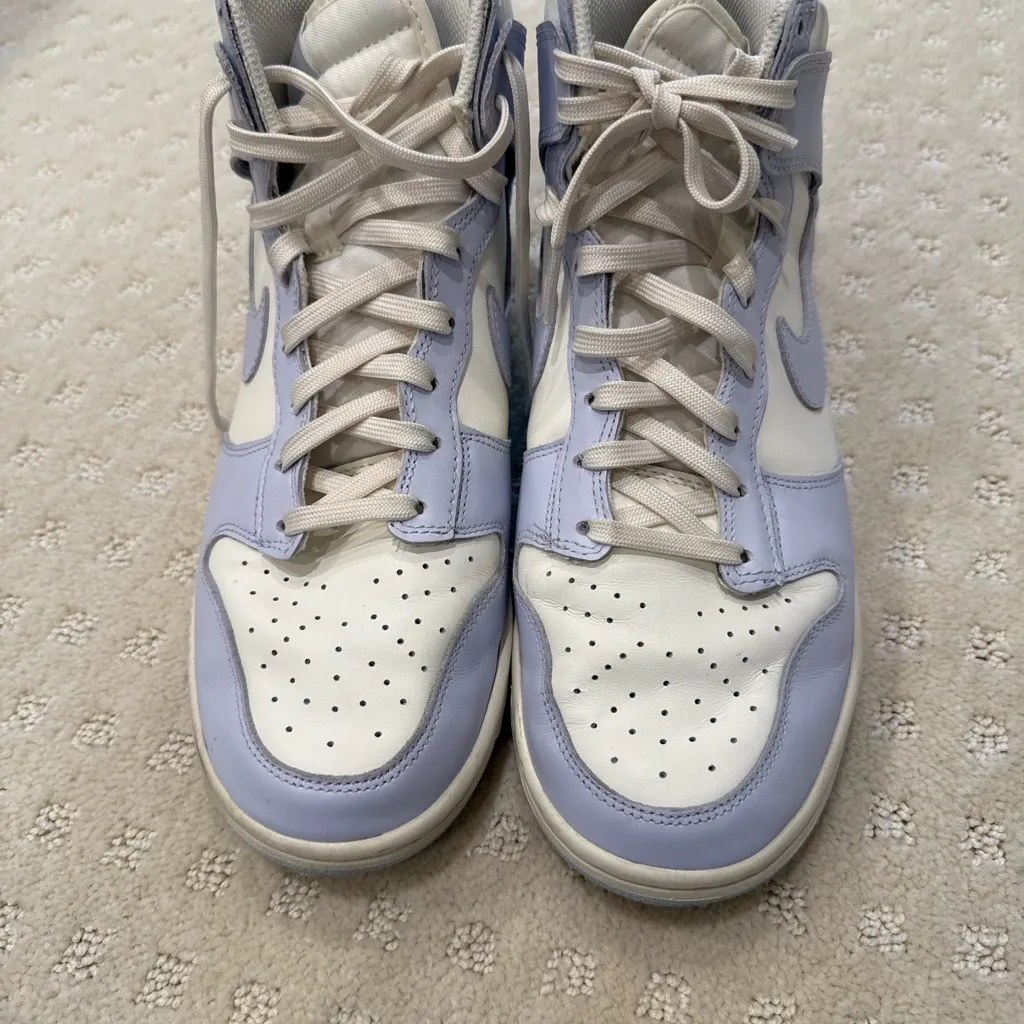 Nike Dunk High Sneakers White & Purple Women’s Size 9.5 - Image 5