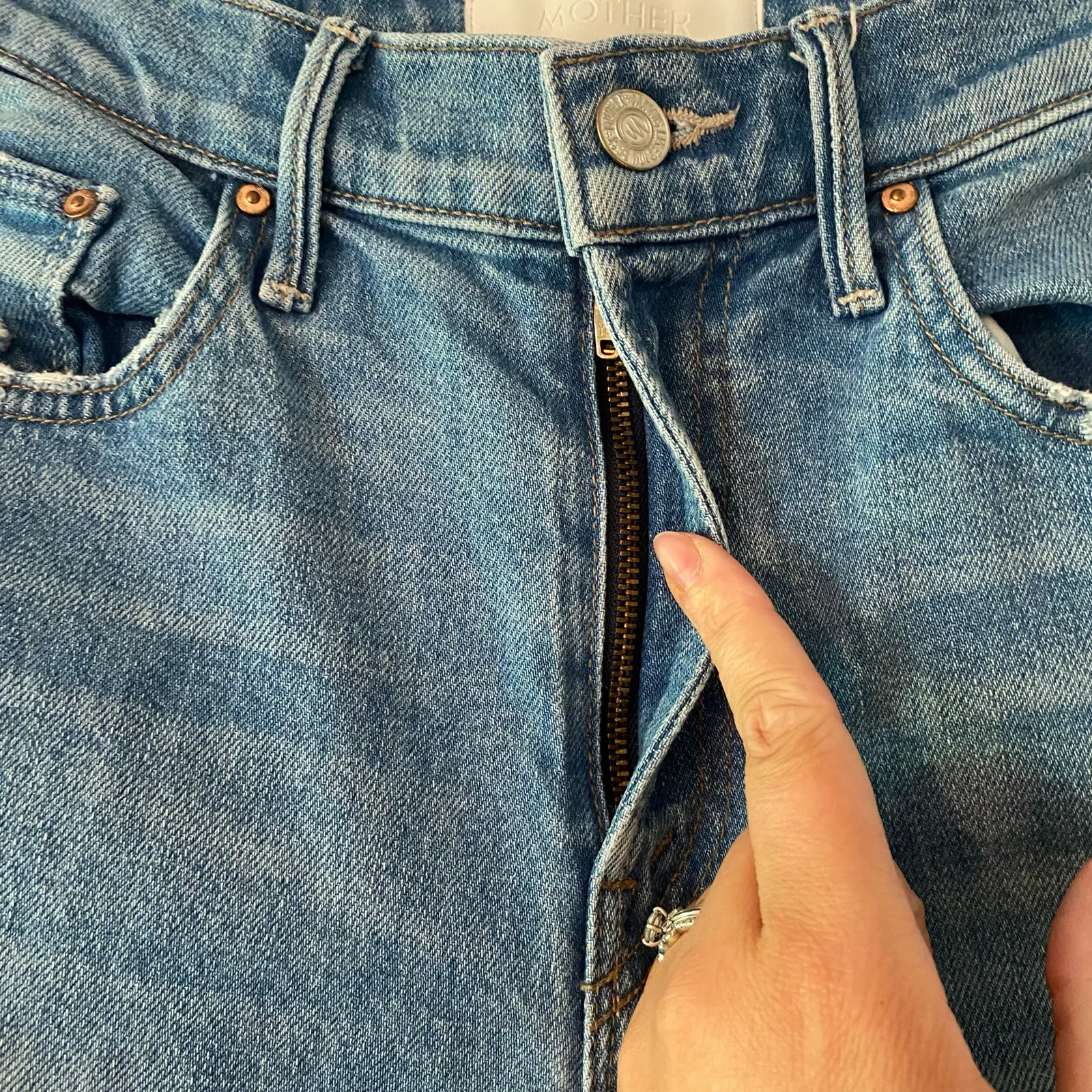 Mother Superior The Insider Ankle Chew in Destroyed Bills Distressed Women 25 Blue - Image 6