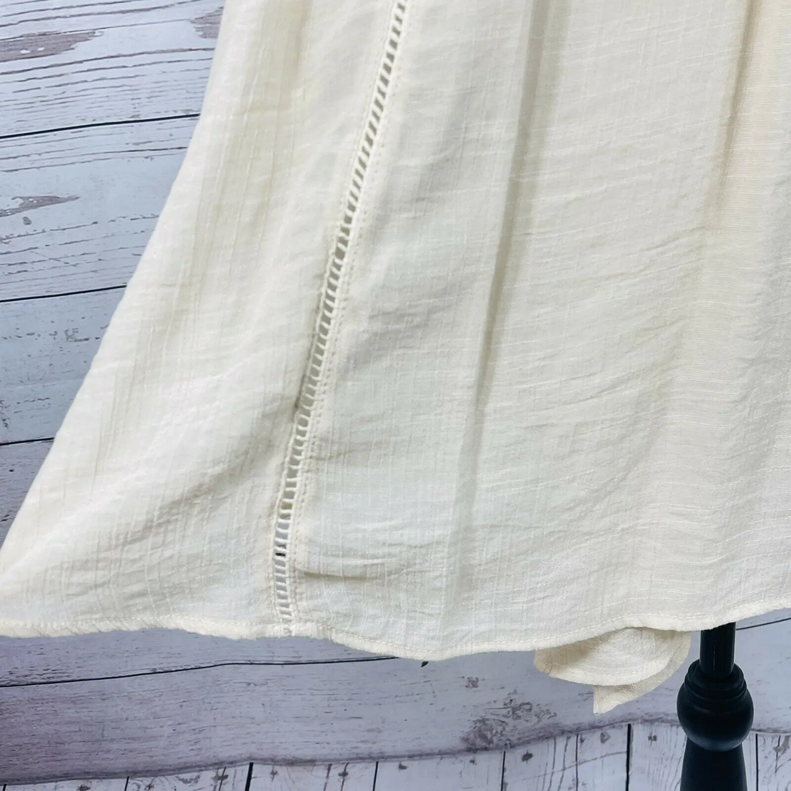 Style & Co Small Dress Sleeveless Handkerchief Hem Lined Round Neckline Keyhole - Image 3