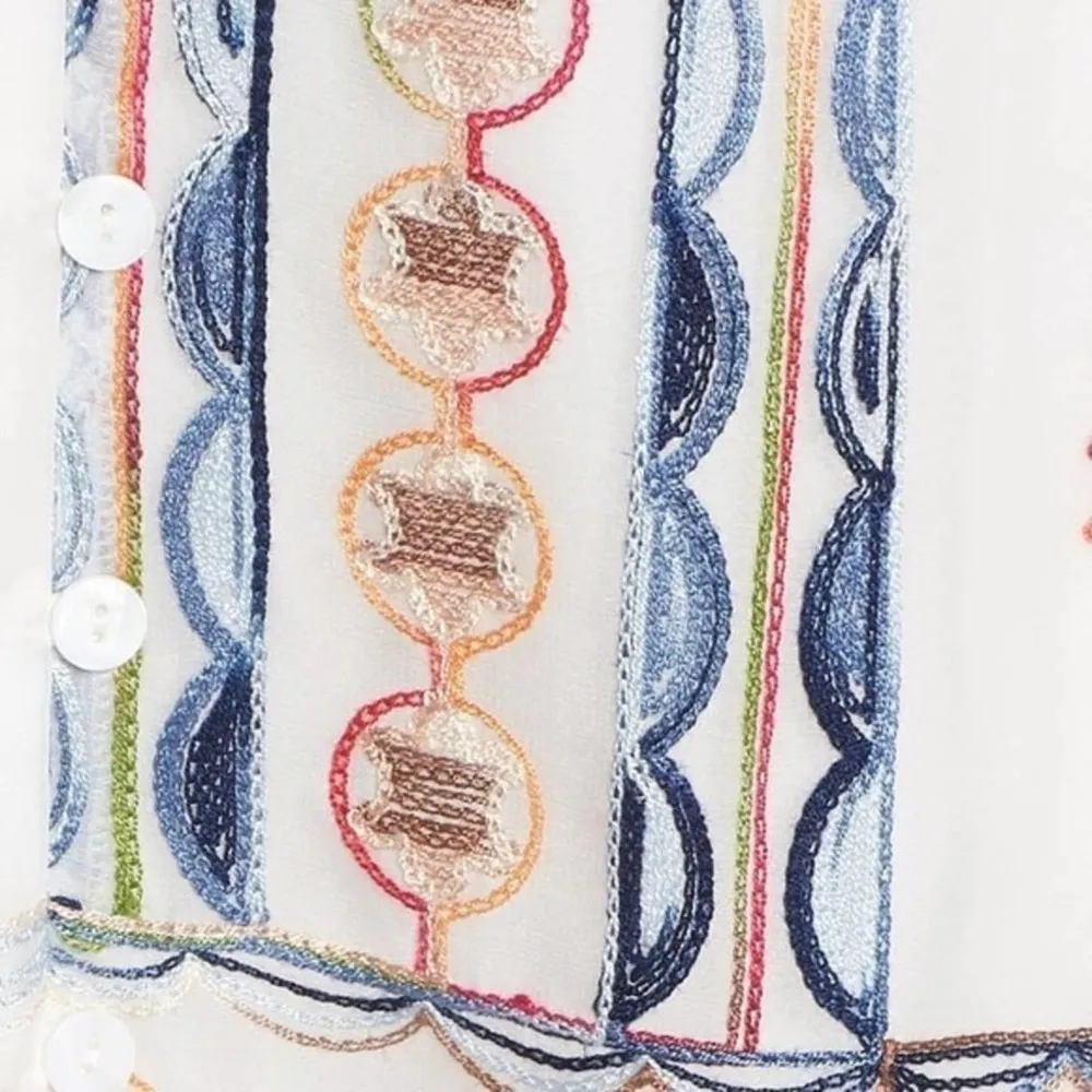 Ali & Jay La Cita Embroidered Chiffon Midi Dress M NWT - Image 5