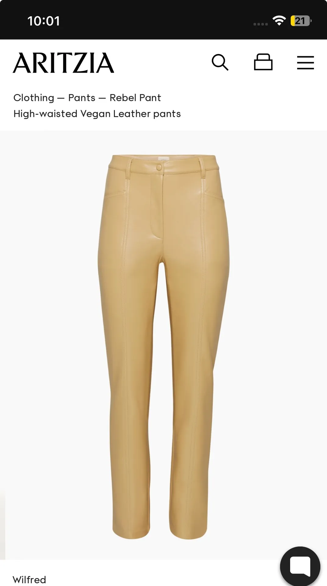 Wilfred  Tan Leather Pants - Image 2