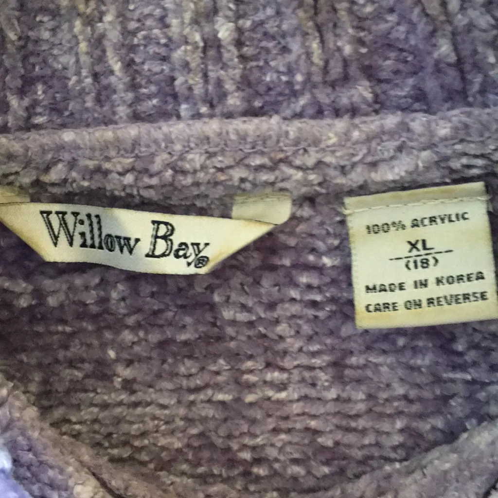 FINAL MARKDOWN Ladies’ Willow Bay Chenille Sweater (XL) - Image 3