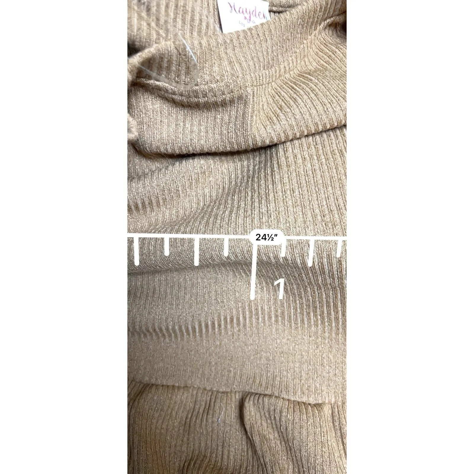 017-008 Hayden Los Angeles Boho Fall Tan Dress‎ Size 2xl Tunic 3/4 Sleeve Pocket - Image 7