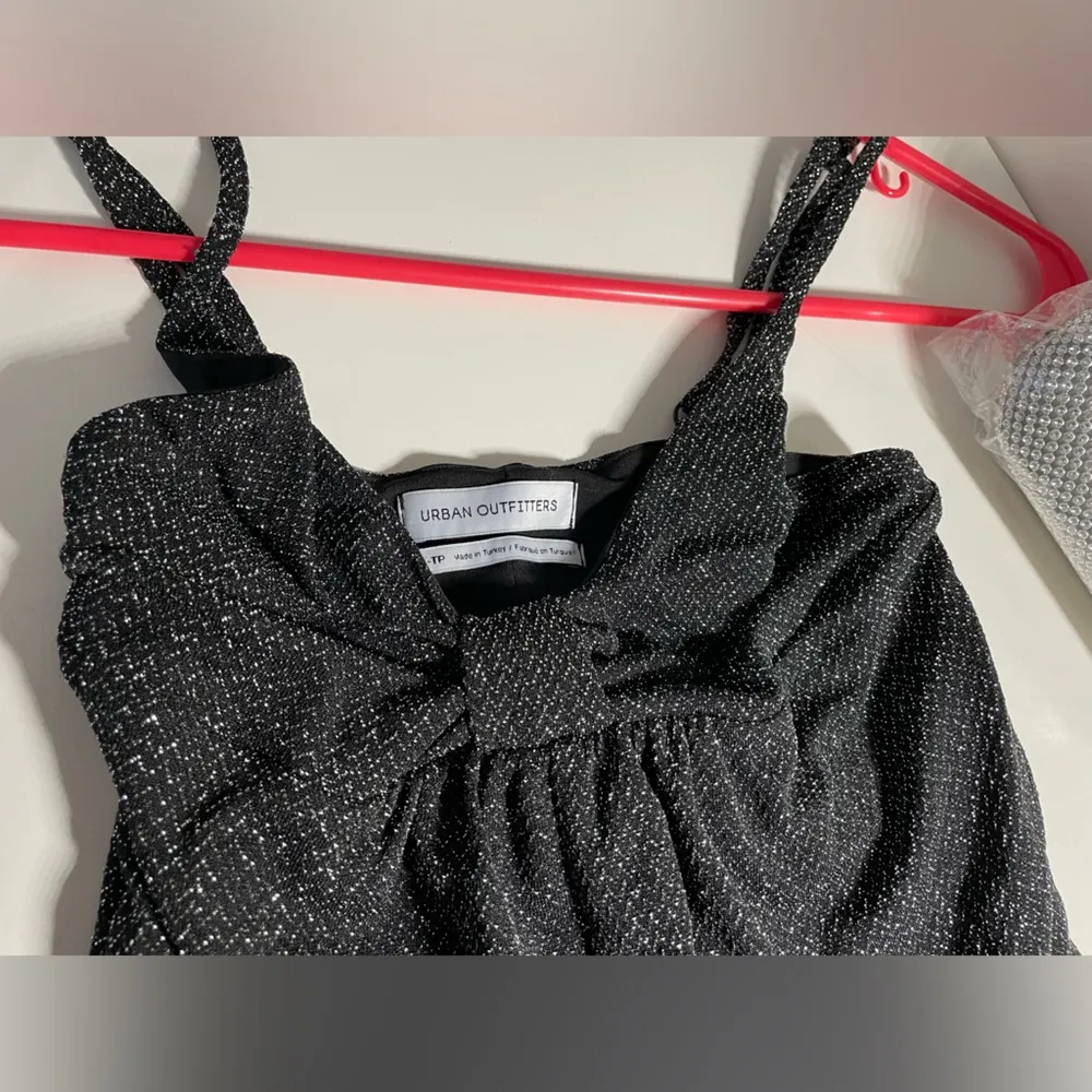 Silence + Noise Glitter Drape-Front Bodycon Mini Dress - Image 10