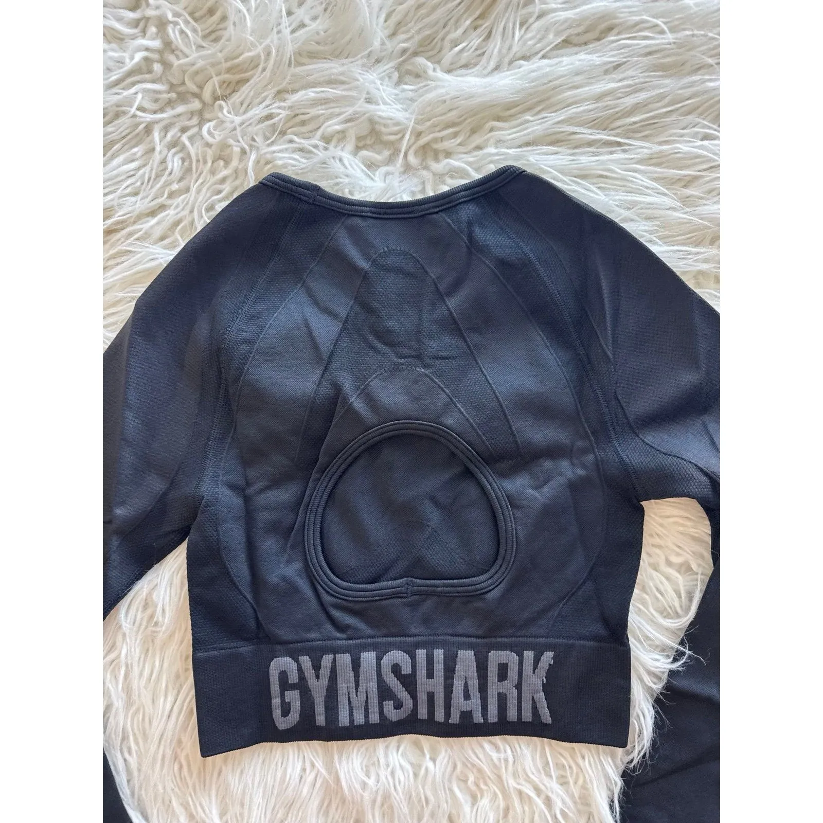 Gymshark Flex Long Sleeve Crop Top Black Size XS - Image 9