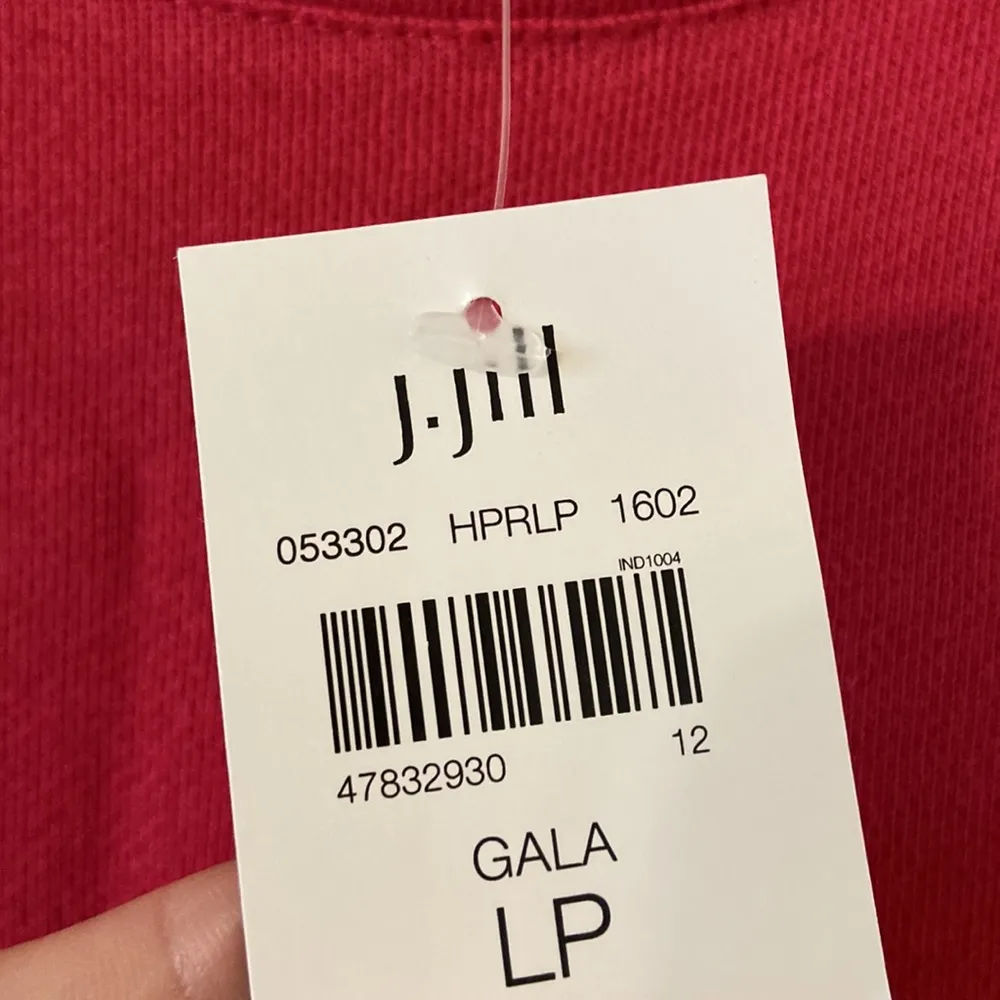 Long Sleeve J.Jill Dress with Pockets length 35” bust 43” 100% cotton size L Pink Size L - Image 4