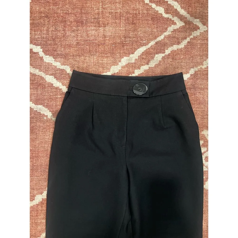 ZARA WomensTurned up Cuffed Straight leg Trouser Pants M - Image 4