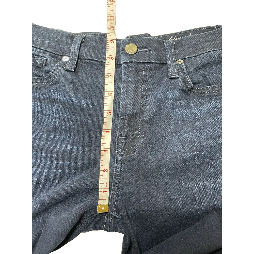 7 for All Mankind Jeans Womens 28 Blue Dark Wash Denim Kimmie Straight Leg - Image 9