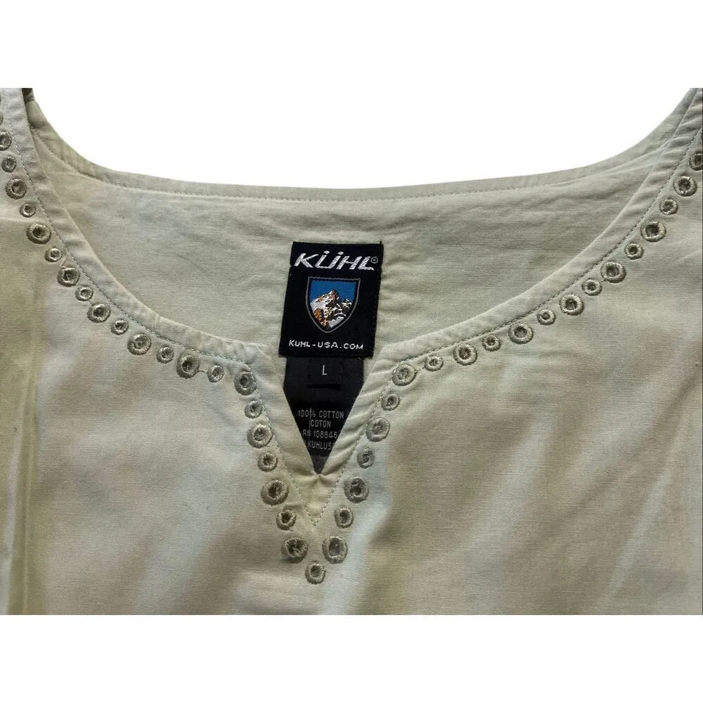 Kuhl sleeveless pullover blouse sage green sz Large - Image 3