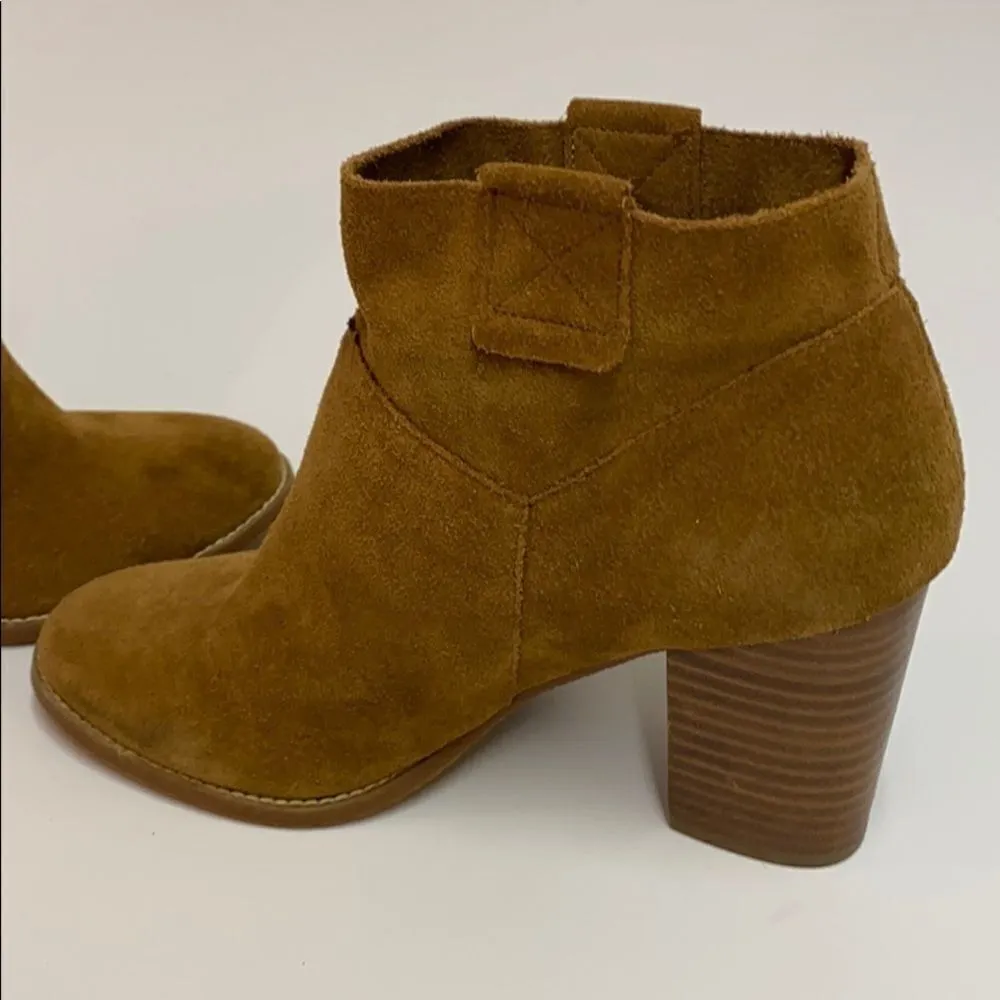 Crown Vintage Raffa Brown suede Tassel Booties A5 Orange Size 8 - Image 6