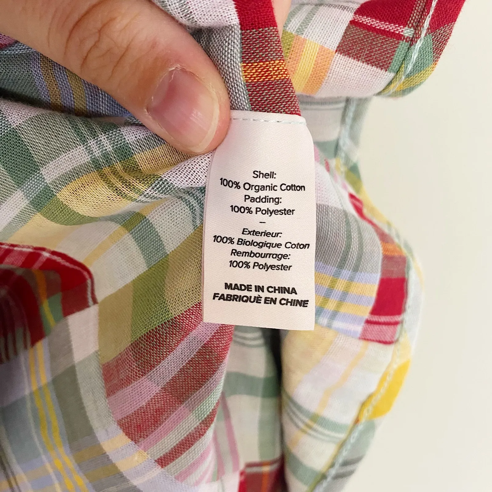 Cinq a Sept Triss Plaid Quilted Patchwork Chore Jacket Cream/Red Size Medium Red - Image 7