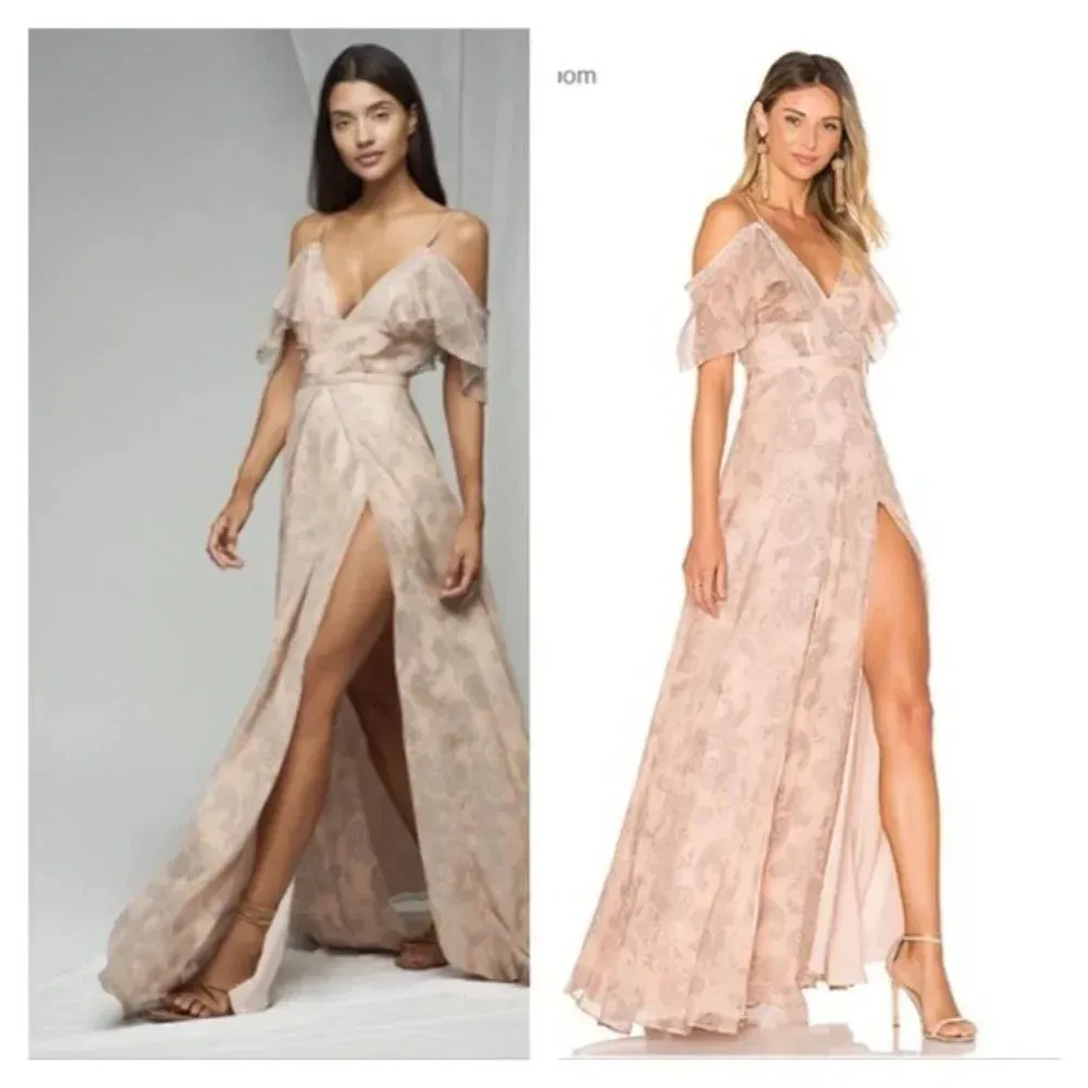 THE JETSET DIARIES Sublime Illusion Maxi Dress Blush Pink Size XS Formal Party - Image 10