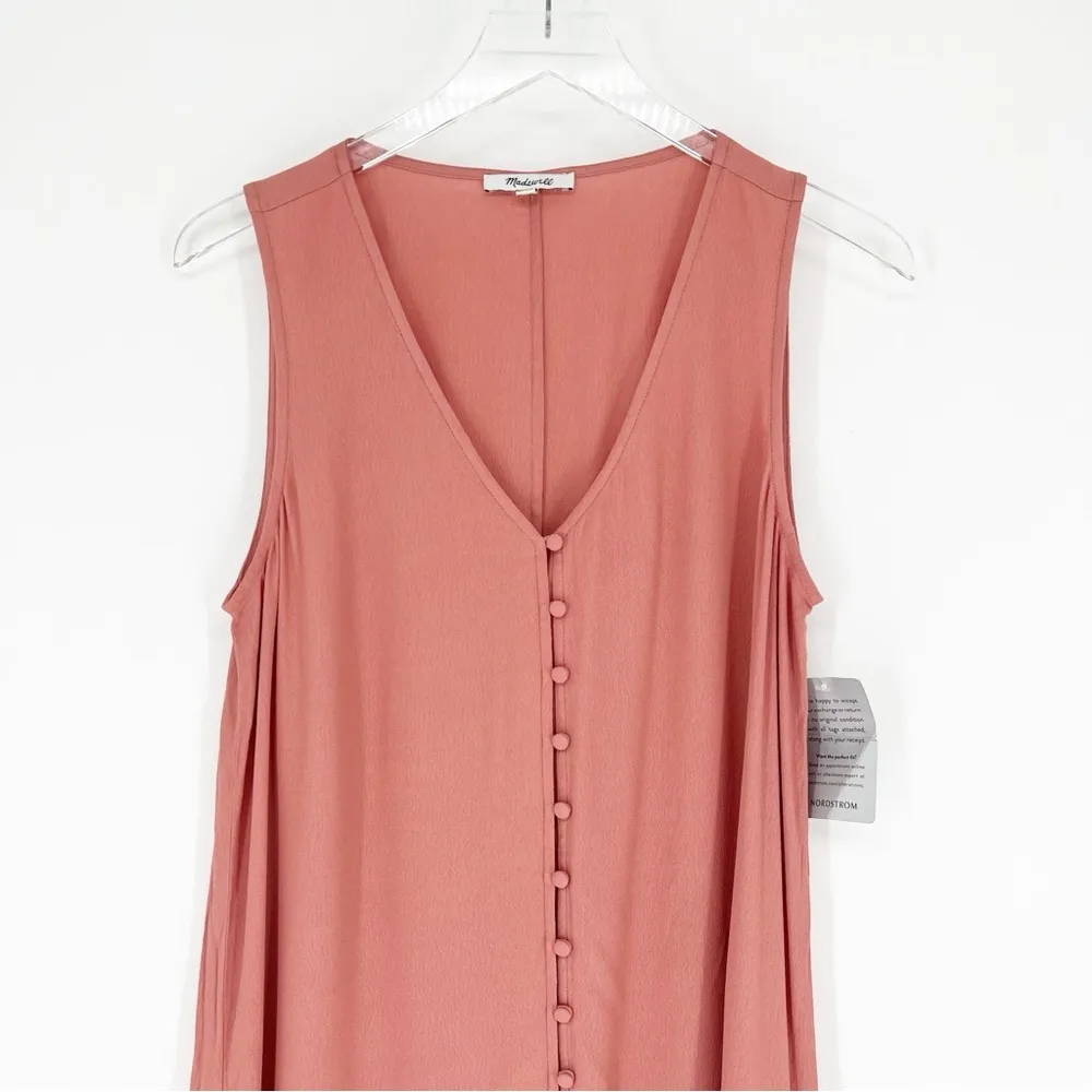NWT Madewell Button Front Mini Dress M Autumn Berry - Image 4
