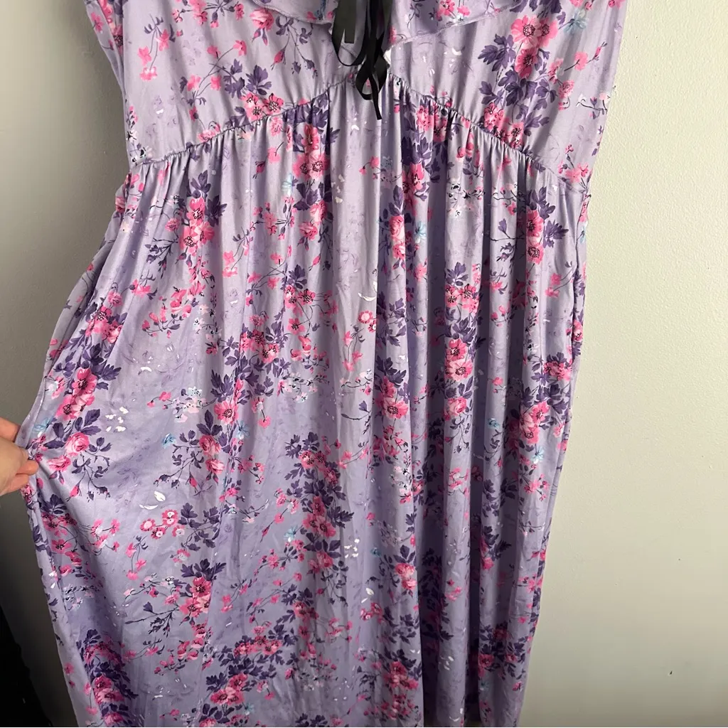 XXL purple floral maxi dress - Image 6