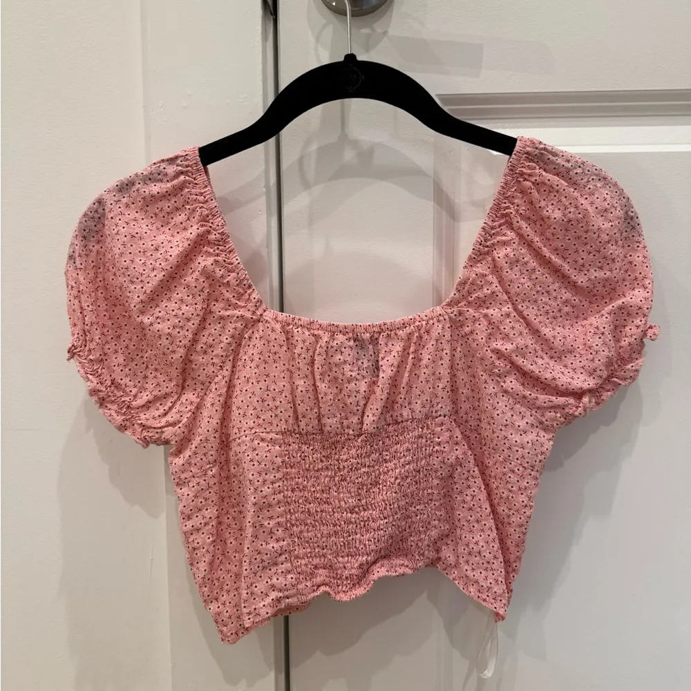 Pink Floral Princess Polly Crop Top - Image 3