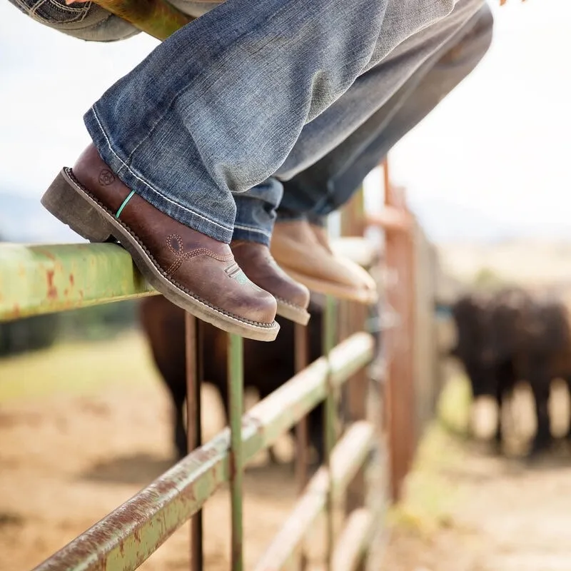 Ariat FatBaby heritage dapper western boots brown leather women's size 9.5 - Image 2