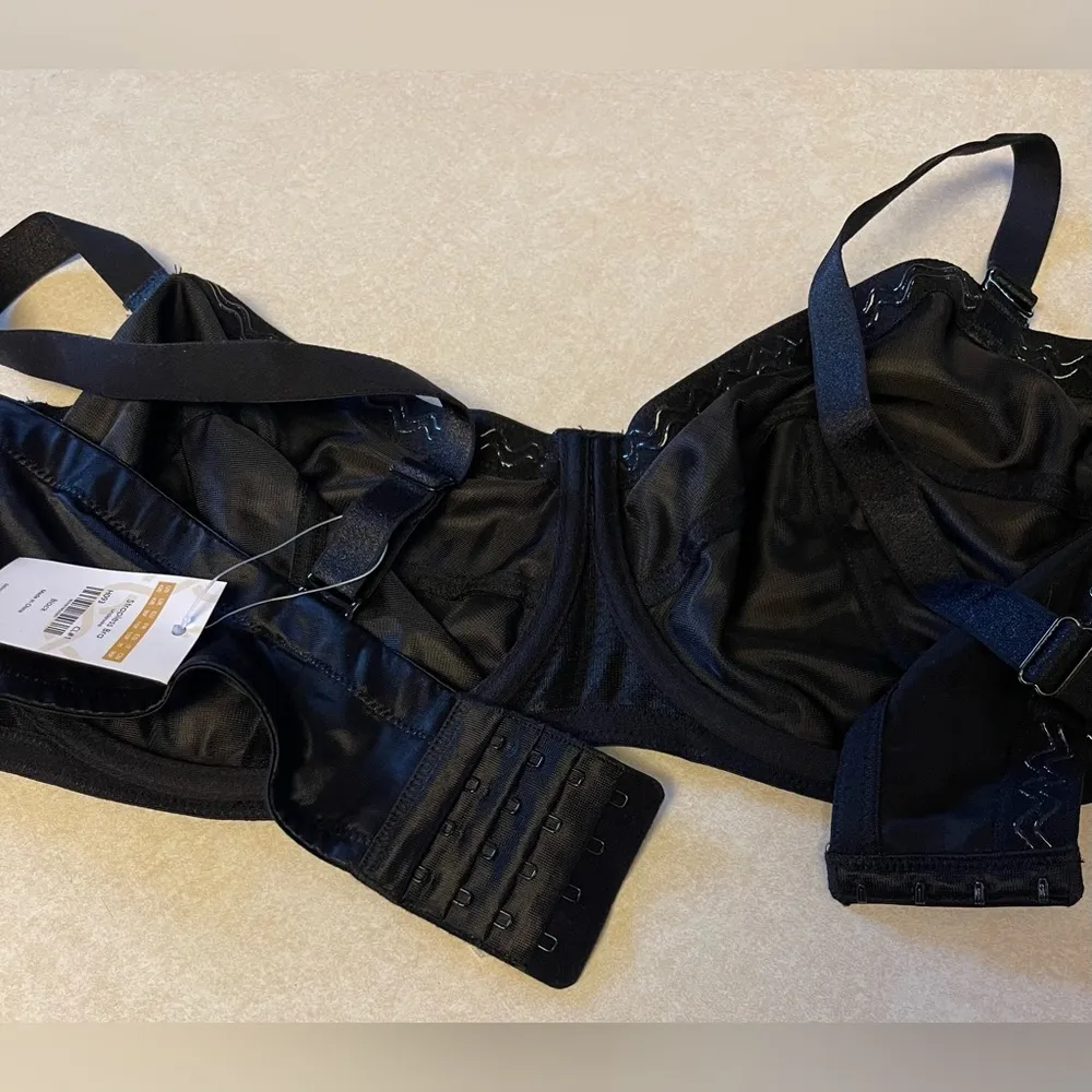 Delimira Women’ No Padding Underwire Ultra Support Convertible Strapless Bra 42E Black Size undefined - Image 9