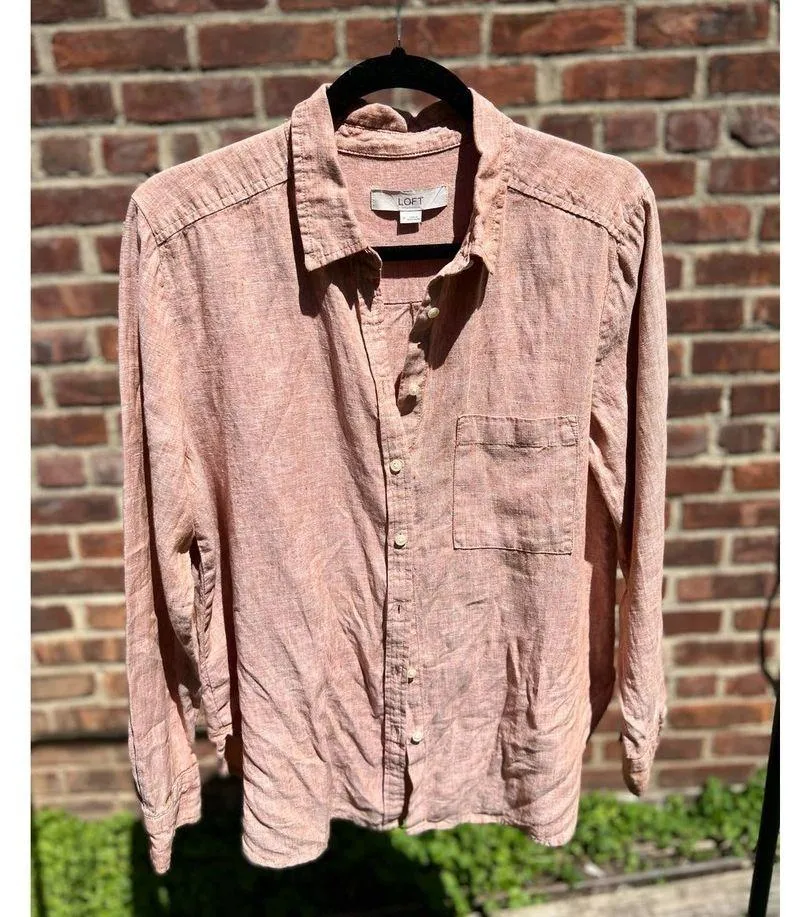 Ann Taylor Loft Linen Button-up - Image 6