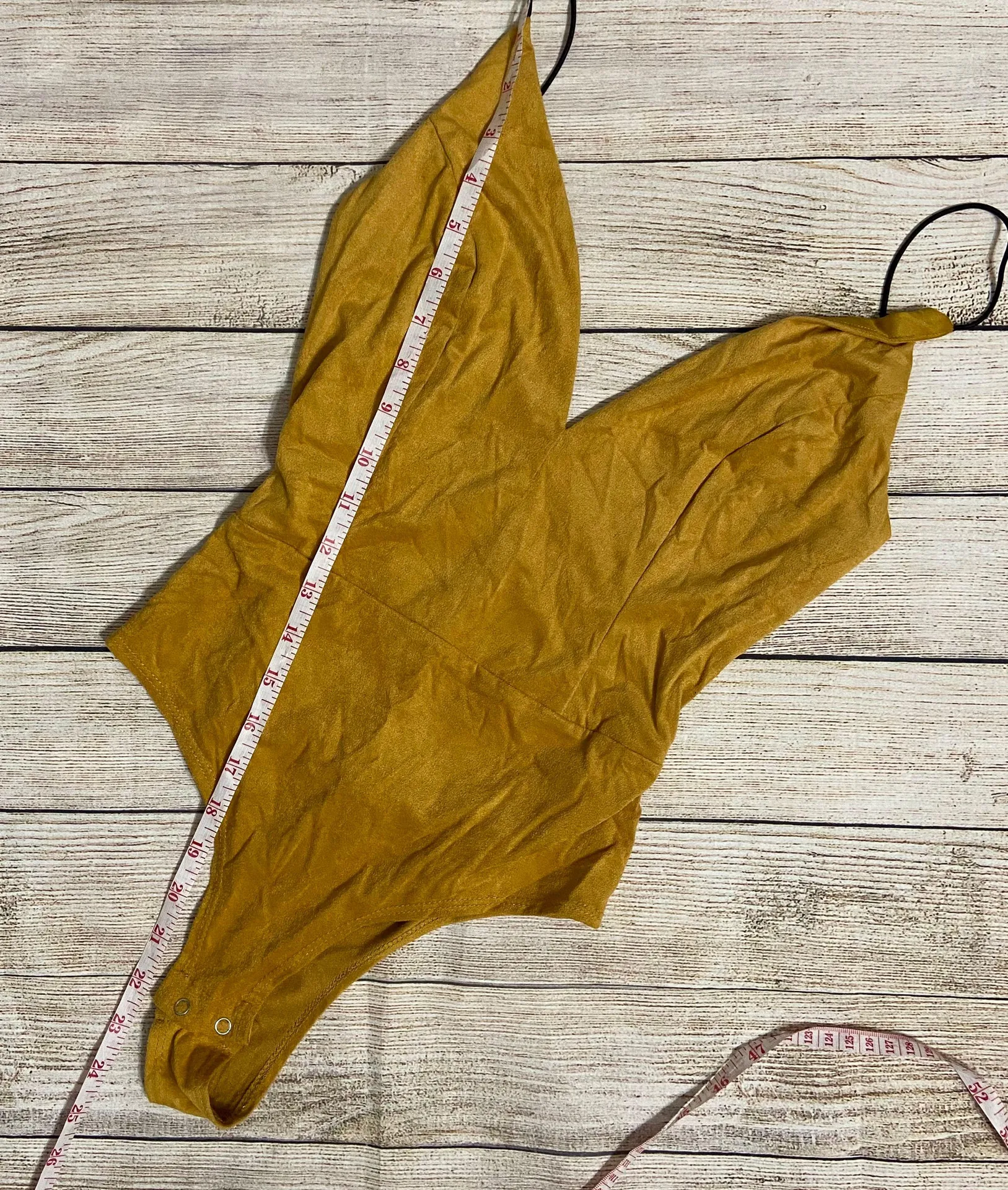 Windsor Mustard Open Back Bodysuit - Image 4