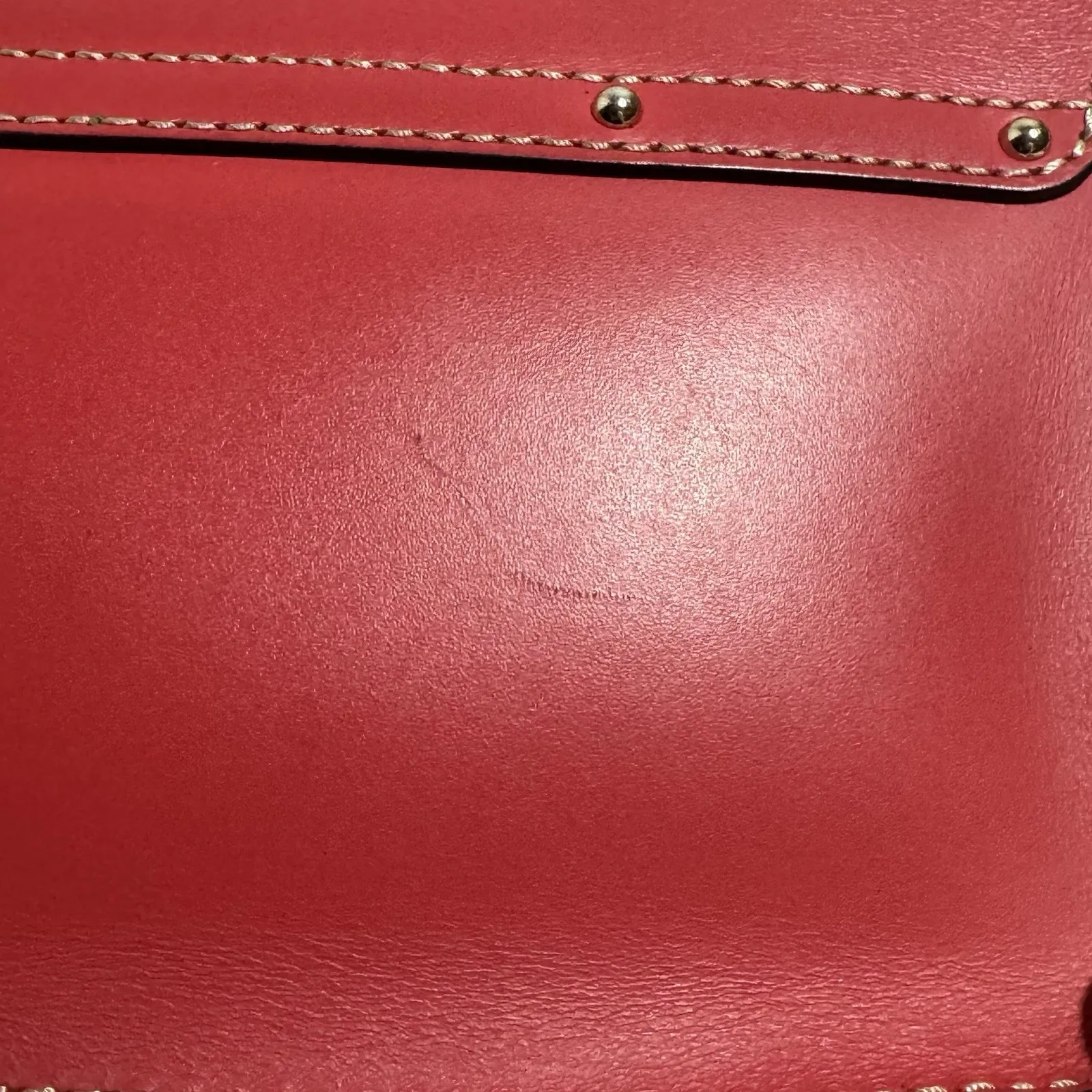 Kate Spade Essex Saddle Scout Red Leather Crossbody Purse Bag 100% Cow Leather - Image 9