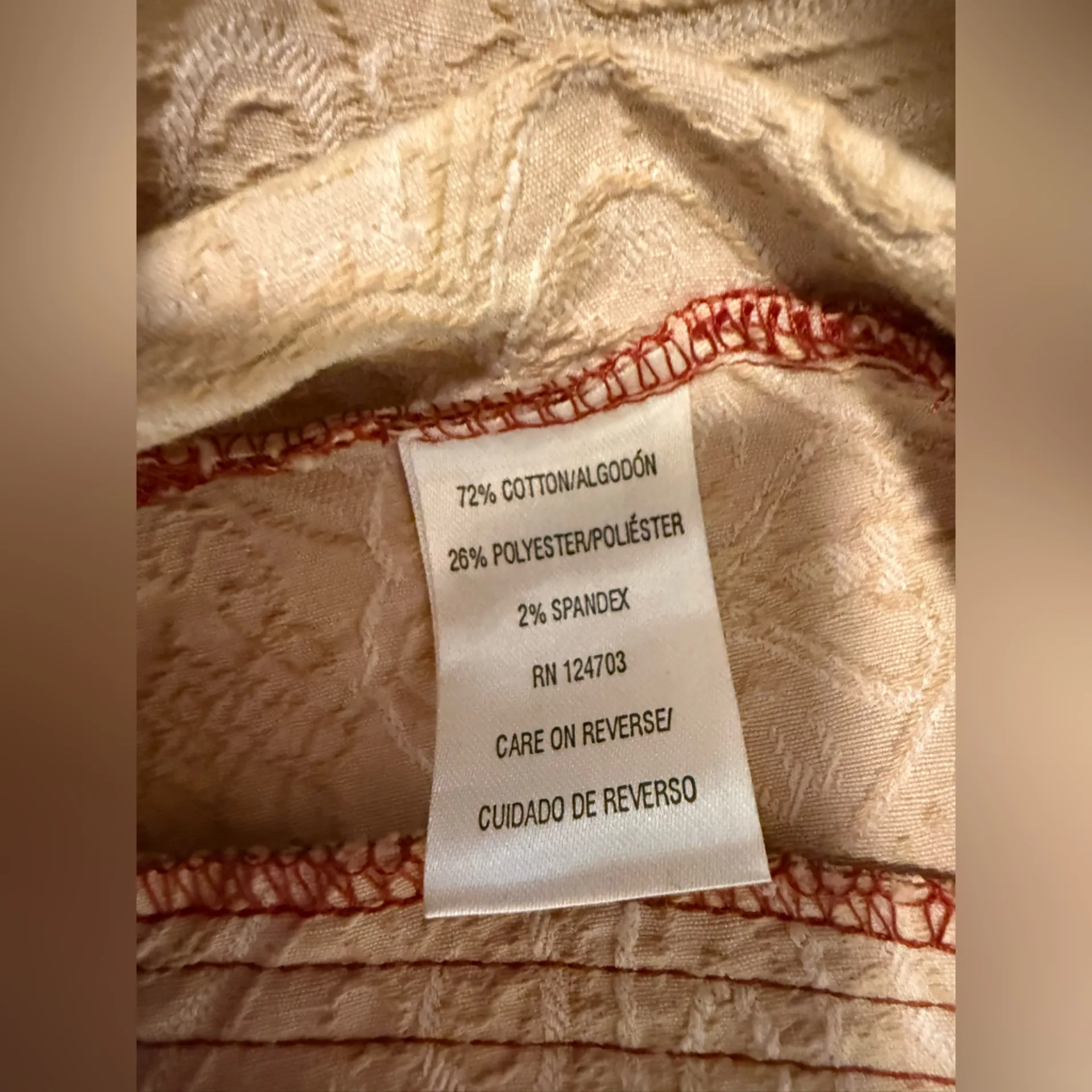 Rebecca Malone Floral Jacquard Button Front Jacket Women’s Size M Red Green - Image 6