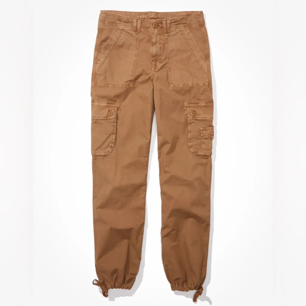NWT American Eagle Brown Stretch Baggy Jogger Cargo Pants - Image 4